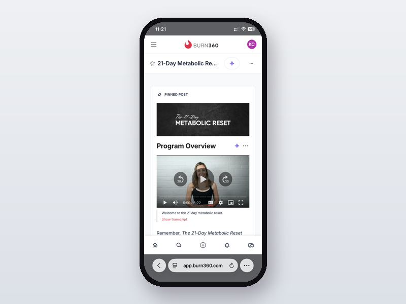 Burn360 app card image for HerDailyFit review