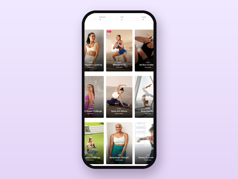 Sweat app card image for HerDailyFit review