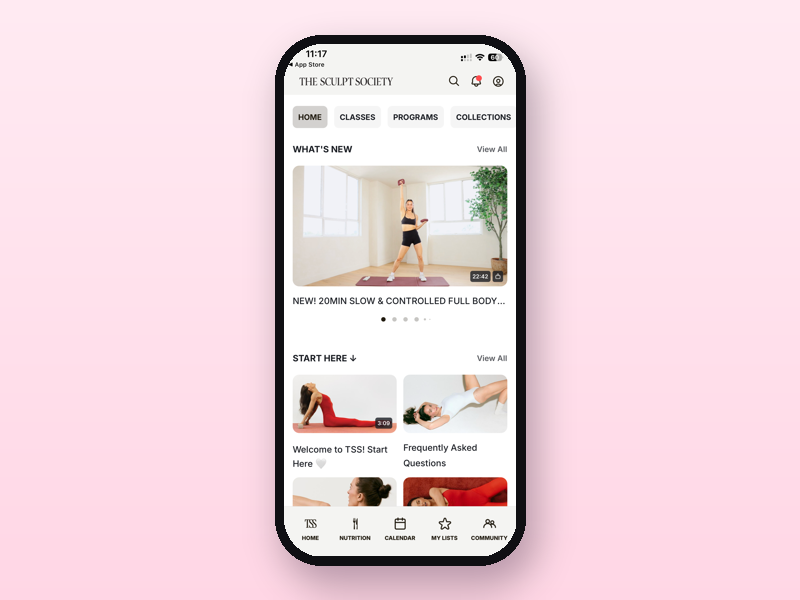 The Sculpt Society app card image for HerDailyFit review