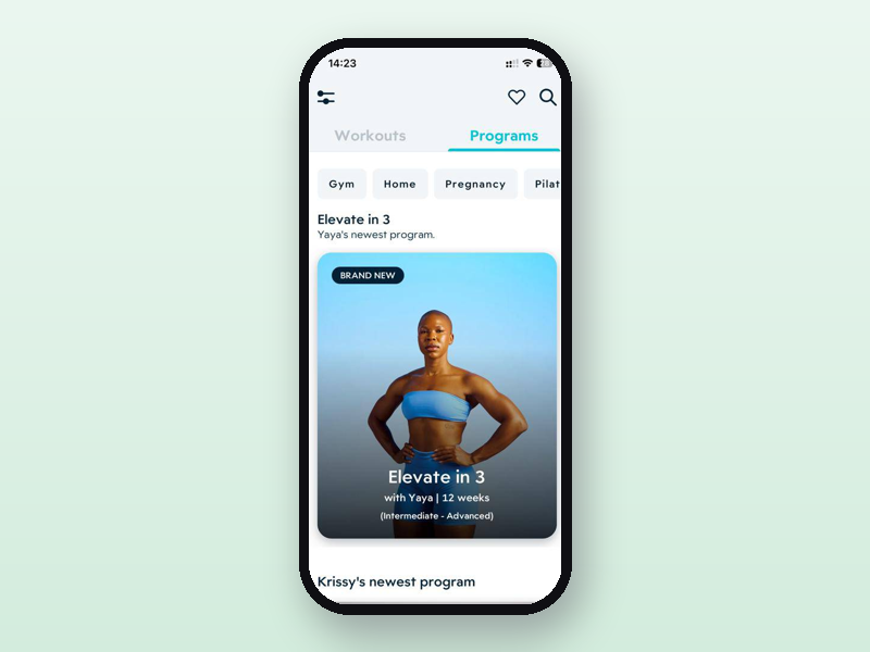 EvolveYou app card image for HerDailyFit review