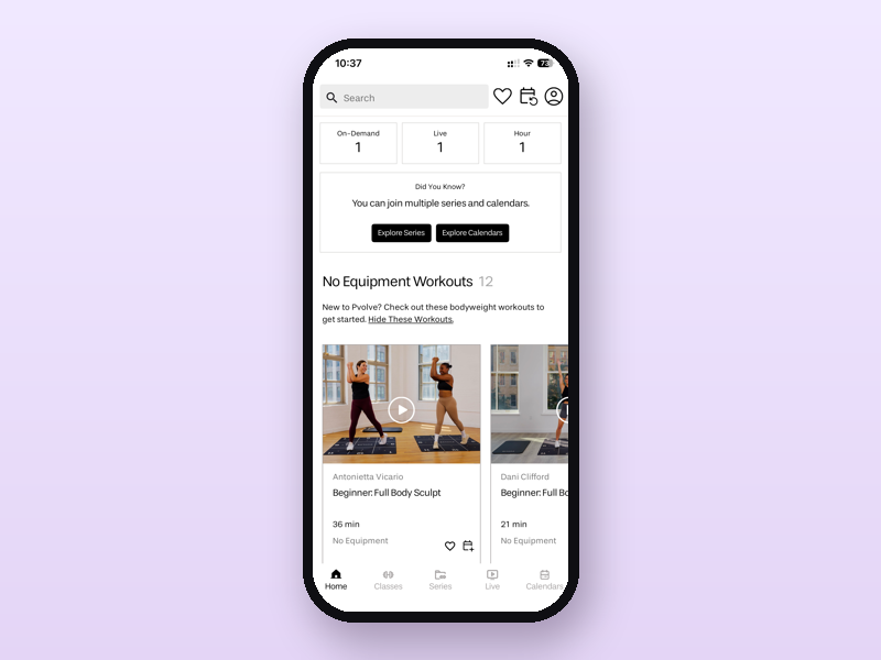 Pvolve app card image for HerDailyFit review