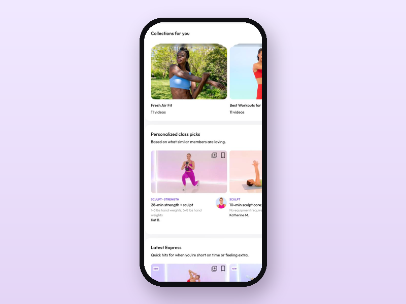 Obé Fitness app card image for HerDailyFit review
