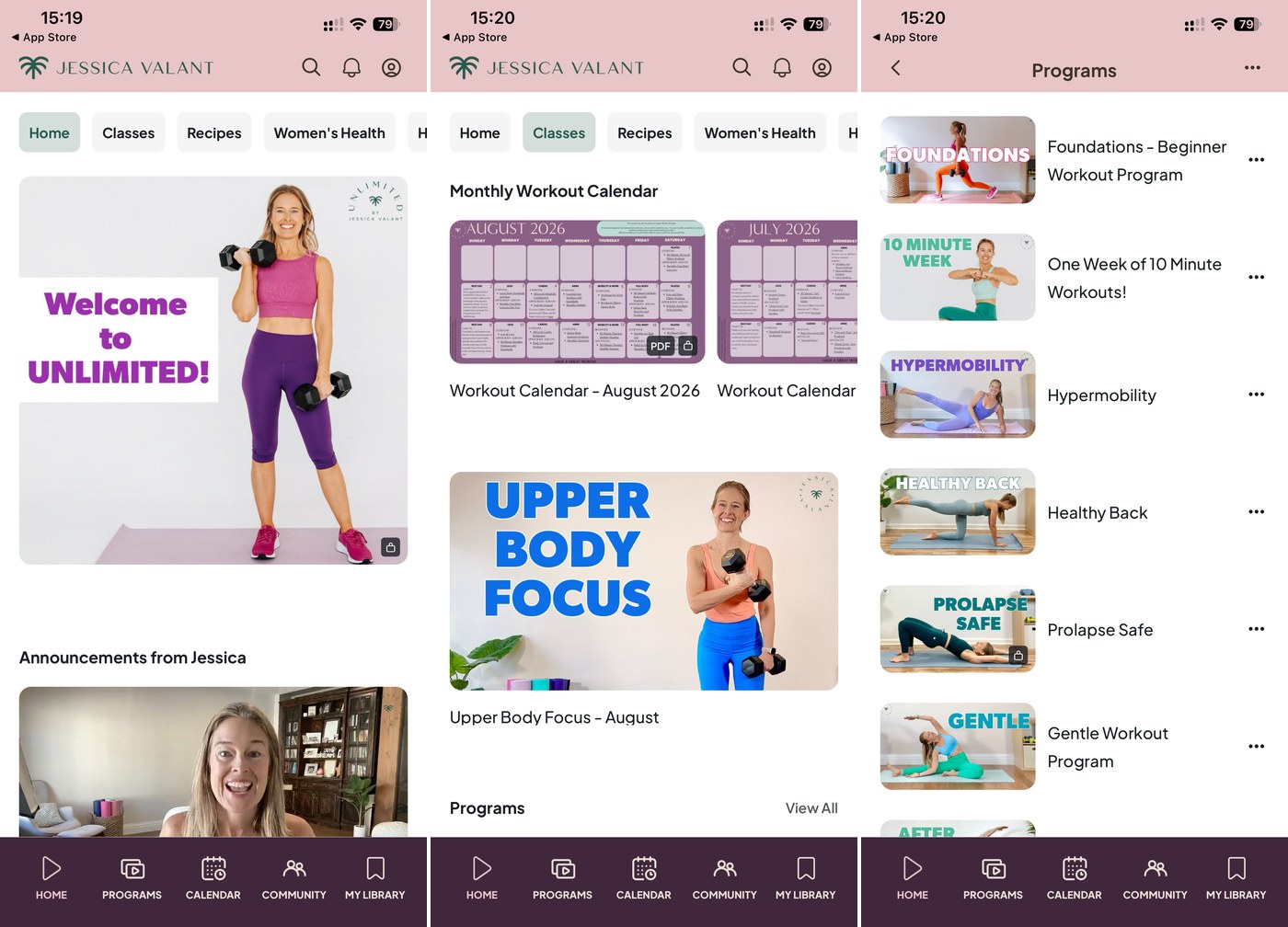 Jessica Valant Pilates app: pelvic-floor, menopause and Women's Health Pilates programmes for women over 40 (part 1)