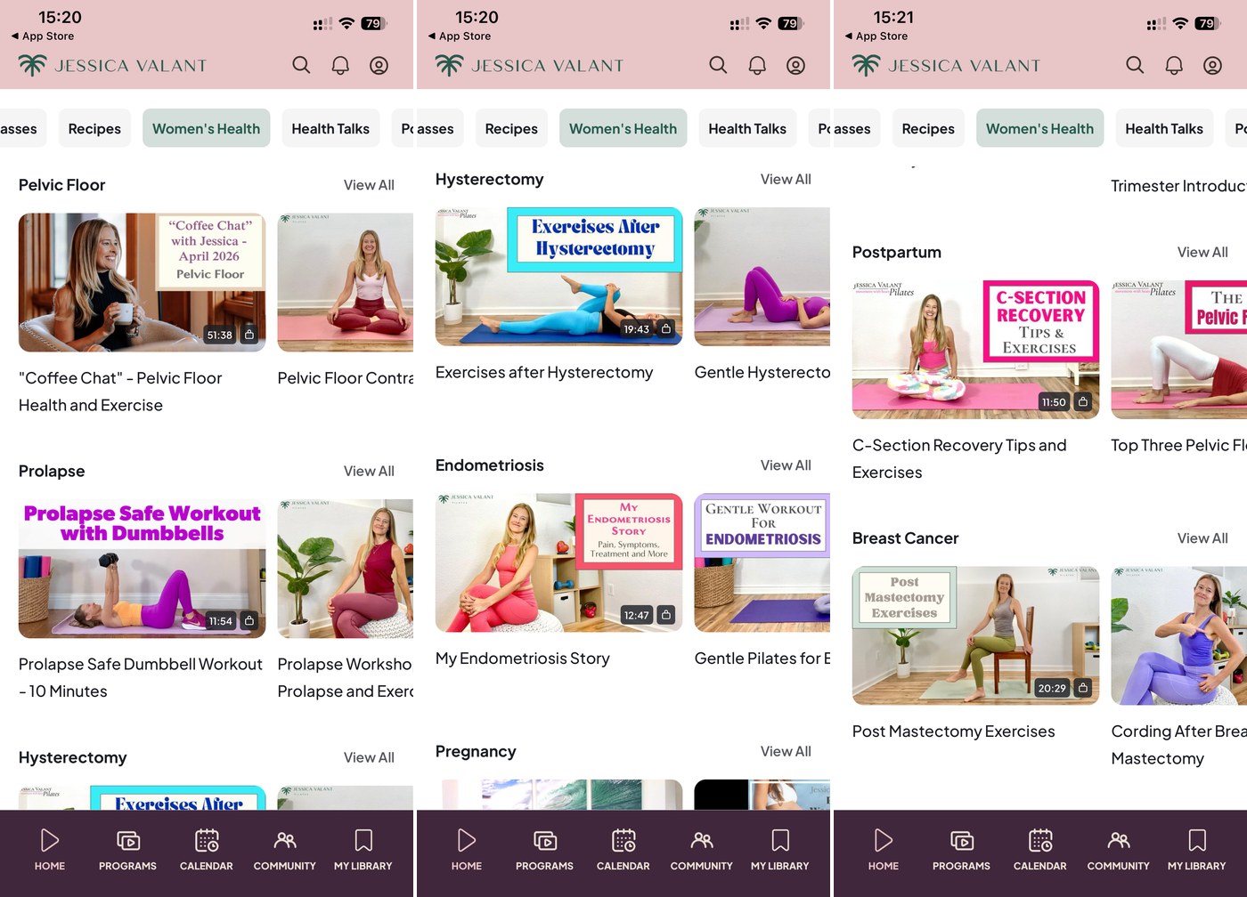 Jessica Valant Pilates app: pelvic-floor, menopause and Women's Health Pilates programmes for women over 40 (part 2)