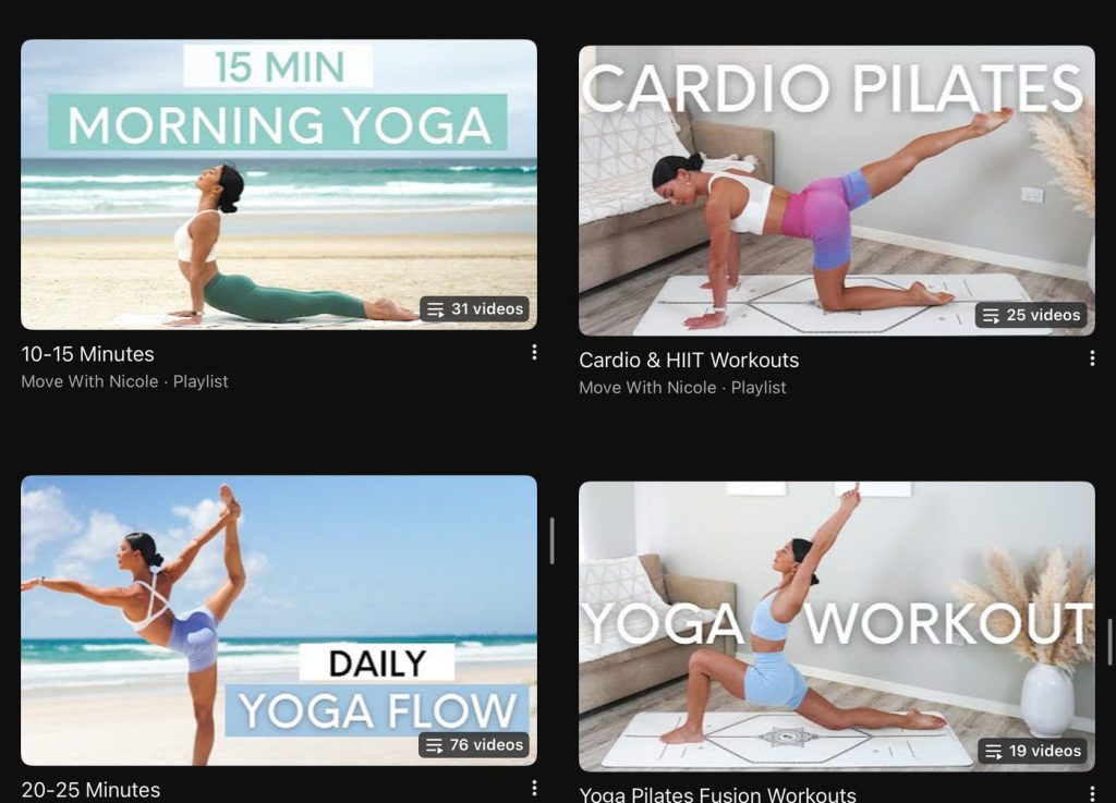App screenshots, Pilates Programs for Women Over 40