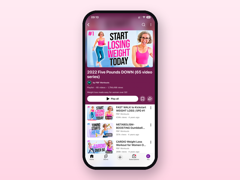 Pahla B Fitness app card image for HerDailyFit review