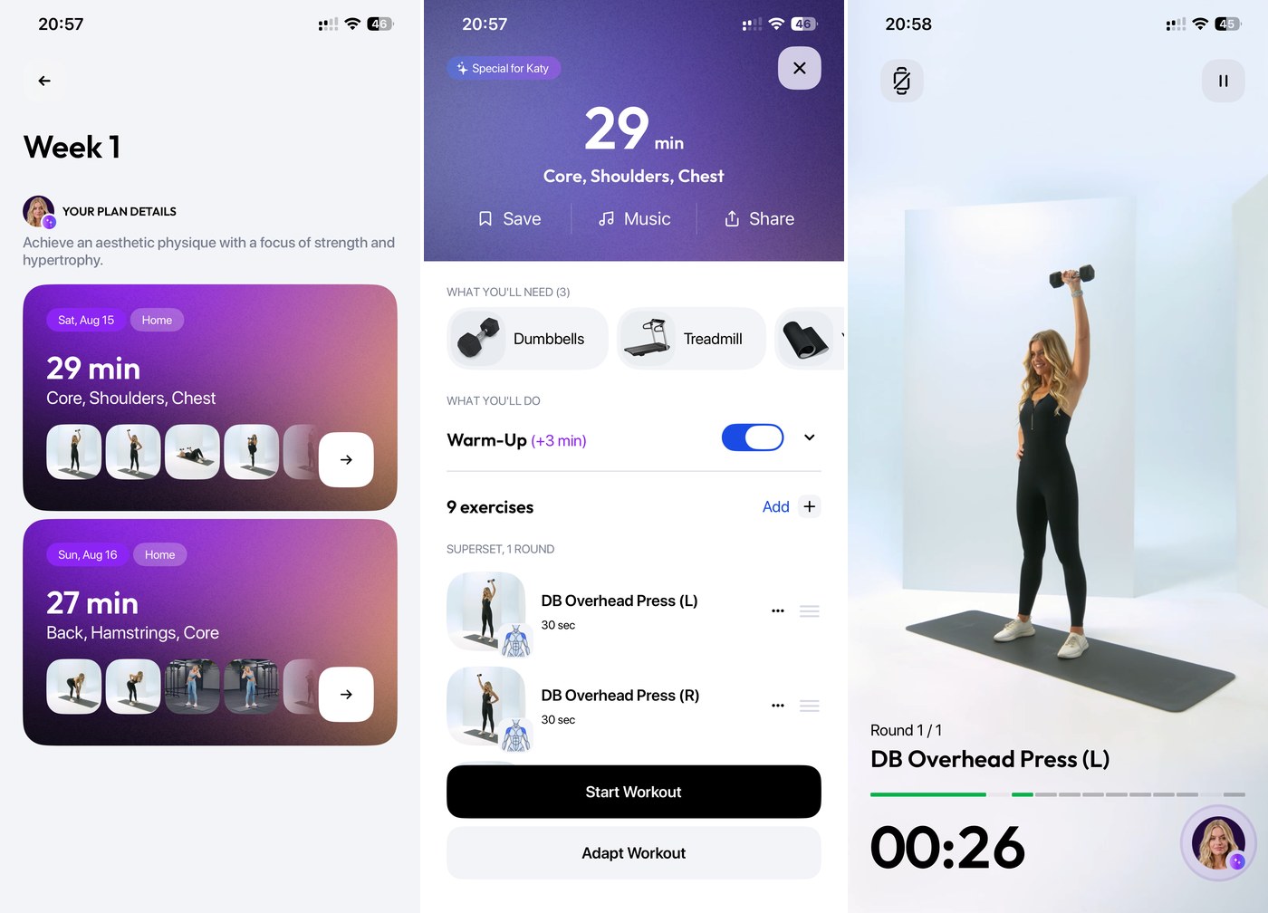 Zing Coach app: adaptive AI workout plan, AI body scan and strength sessions for women over 40 (part 3)